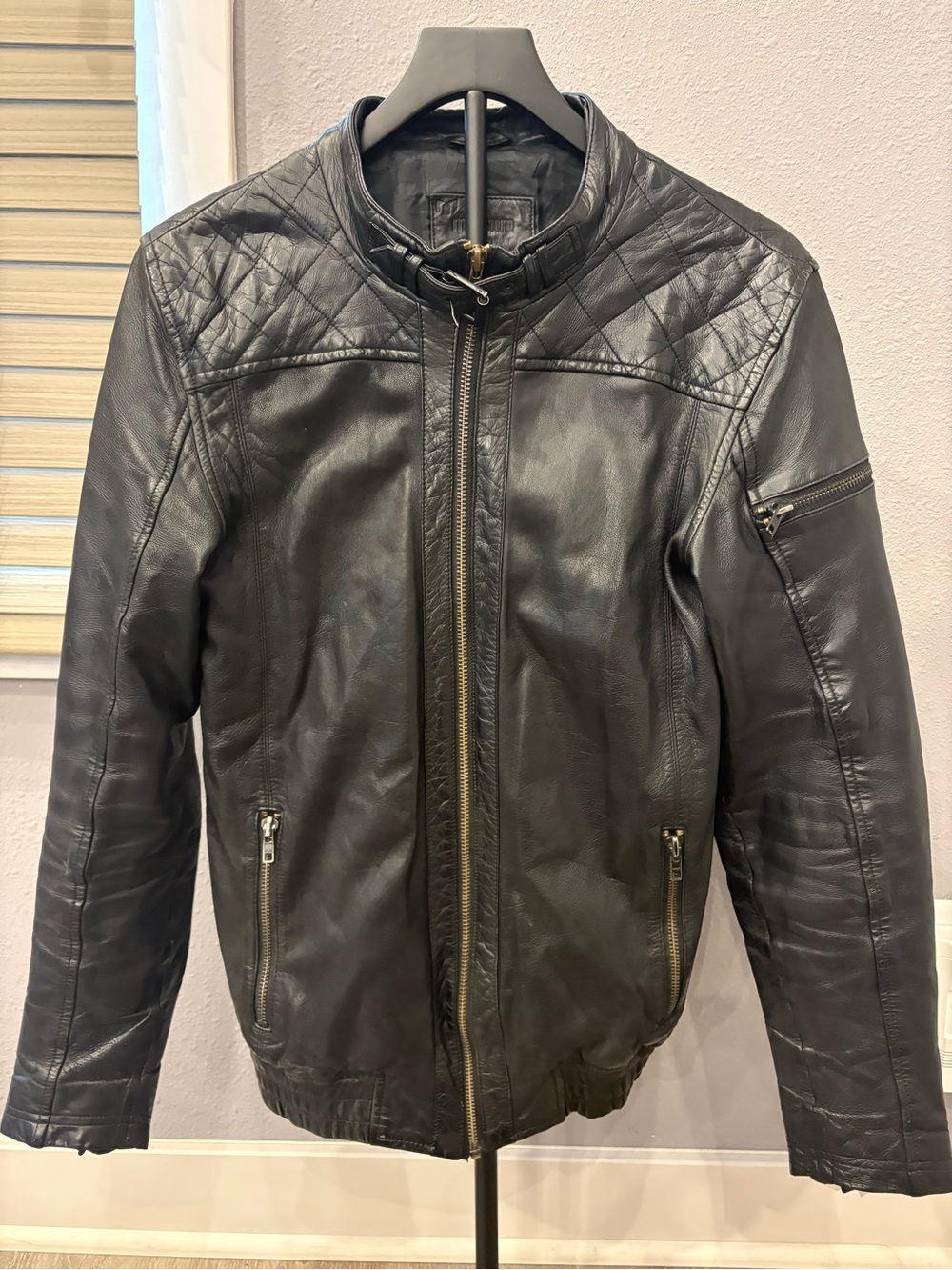 Black Leather Minimum Jacket